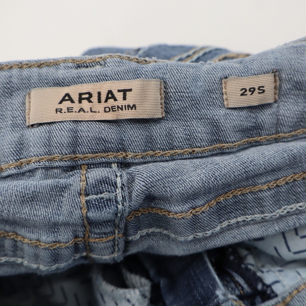 Ariat Perfect Rise Bootcut Jeans Womens 29S Medium Wash REAL Denim Blue Deco - Picture 9 of 11